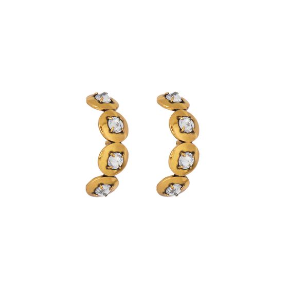 Earcuff Discos Liso Eterna Ouro Vintage Tu